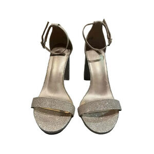 Dream Pairs Glitter Finish Ankle Strap Open Toe Heels Size‎ US 8.5